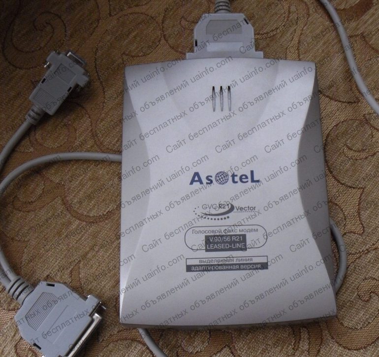 Фото: Голосовой факс-модем внешний Asotel GVC R21 Vektor. 