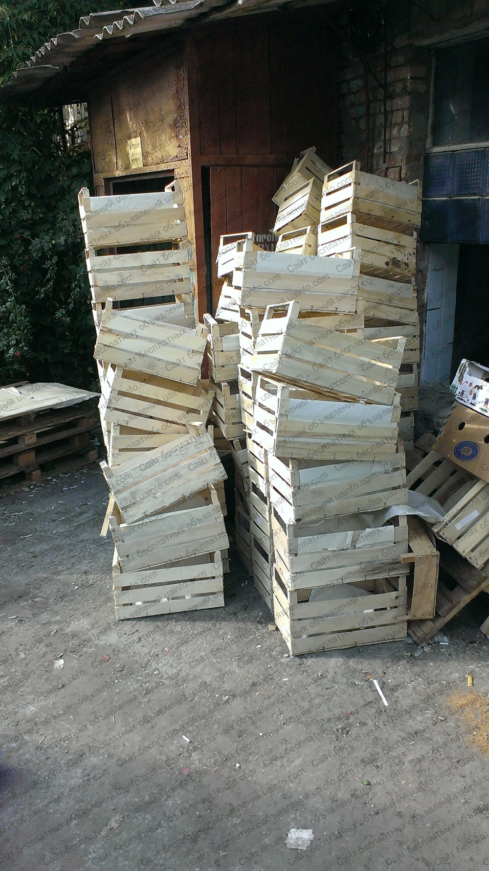 Фото: Деревянные ящики для яблок