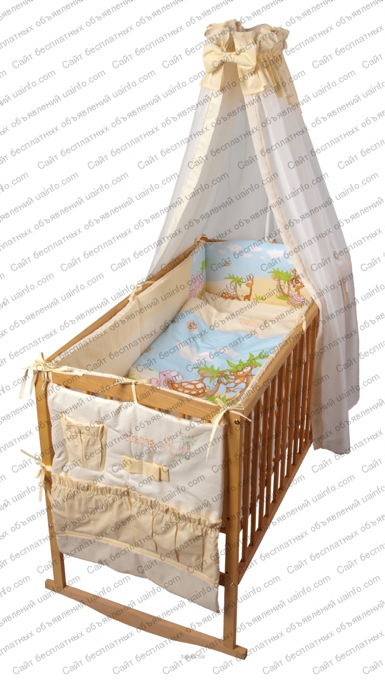 Фото: Детский постельный комплект для новорожденного бежевого цвета