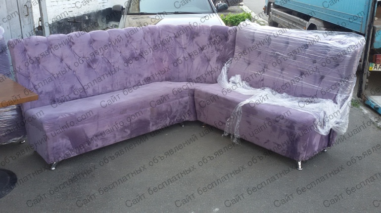 Фото: Продам фиолетовые велюровые диваны бу